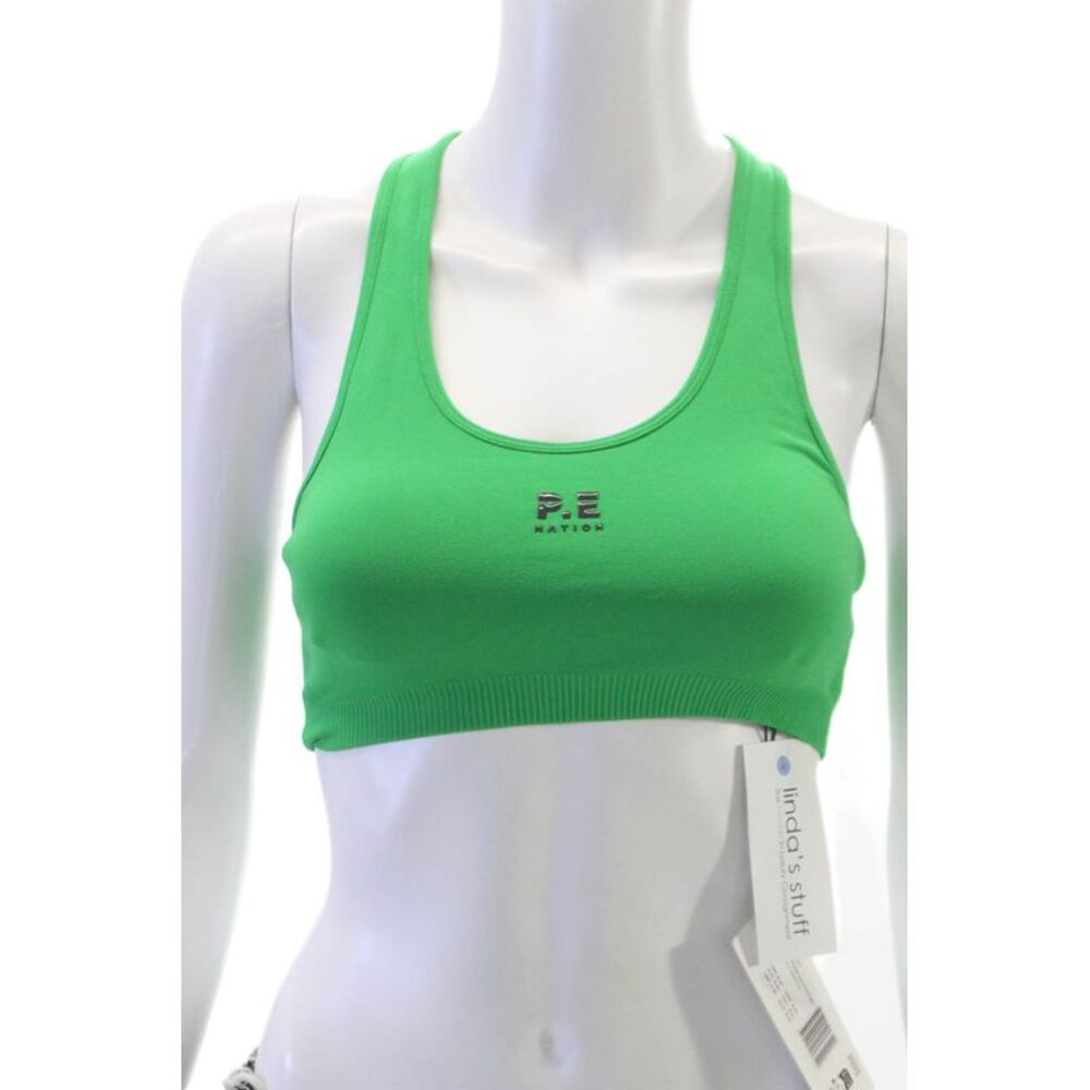 PE Nation Womens Restore Seamless Sports Bra Kelly Green Size S